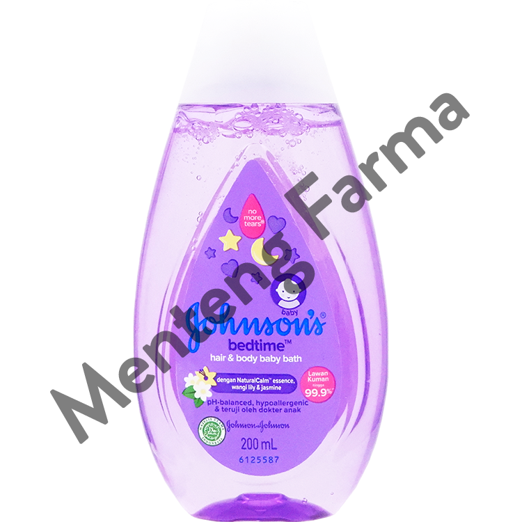 Johnson's Bedtime Hair & Body Baby Bath 200 mL - Menenangkan Bayi Sebelum Tidur - Menteng Farma