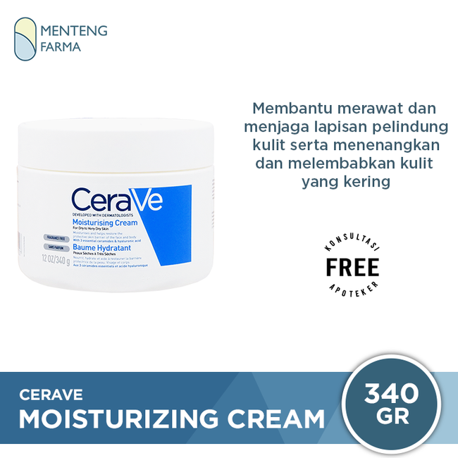 Cerave Moisturizing Cream 340 gr - Merawat Kulit yang Kering