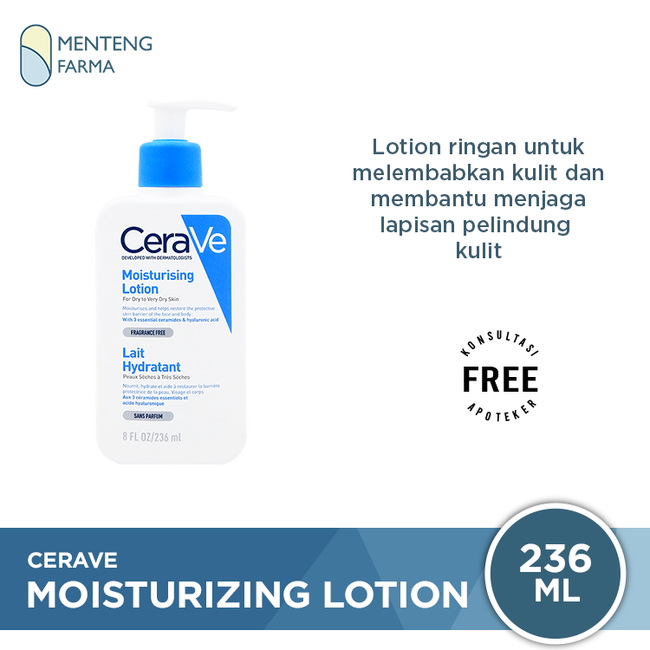 Cerave Moisturizing Lotion 236 ml - Melembabkan dan Melindungi Skin Barrier