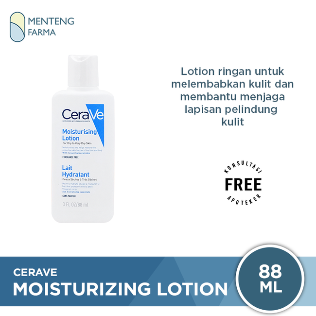 Cerave Moisturizing Lotion 88 ml - Melembabkan dan Melindungi Skin Barrier