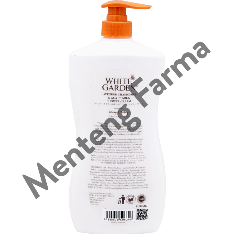 White Garden Shower Cream 1100 ml Lavender Chamomile - Melembabkan dan Menenangkan Kulit