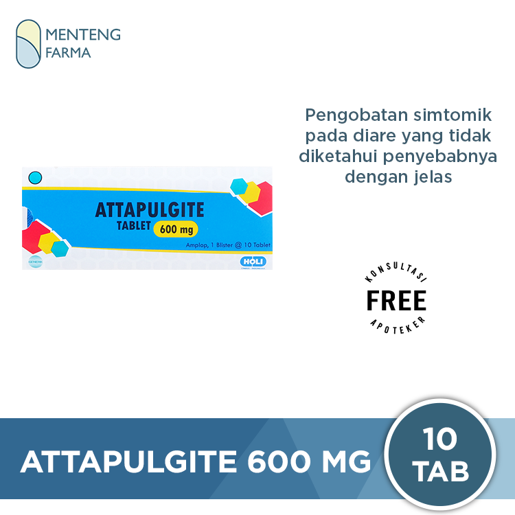 Attapulgite 600 mg 10 Tablet - Meringankan Diare yang Non Spesifik