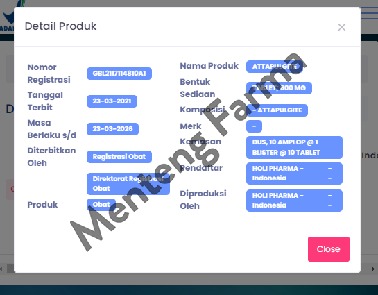 Attapulgite 600 mg 10 Tablet - Meringankan Diare yang Non Spesifik