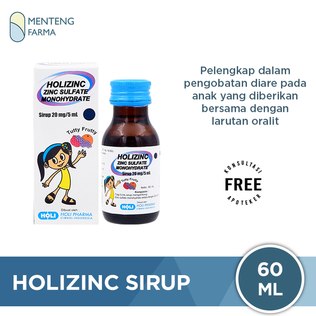 Holizinc Sirup 60 ml - Meringankan Diare pada Anak