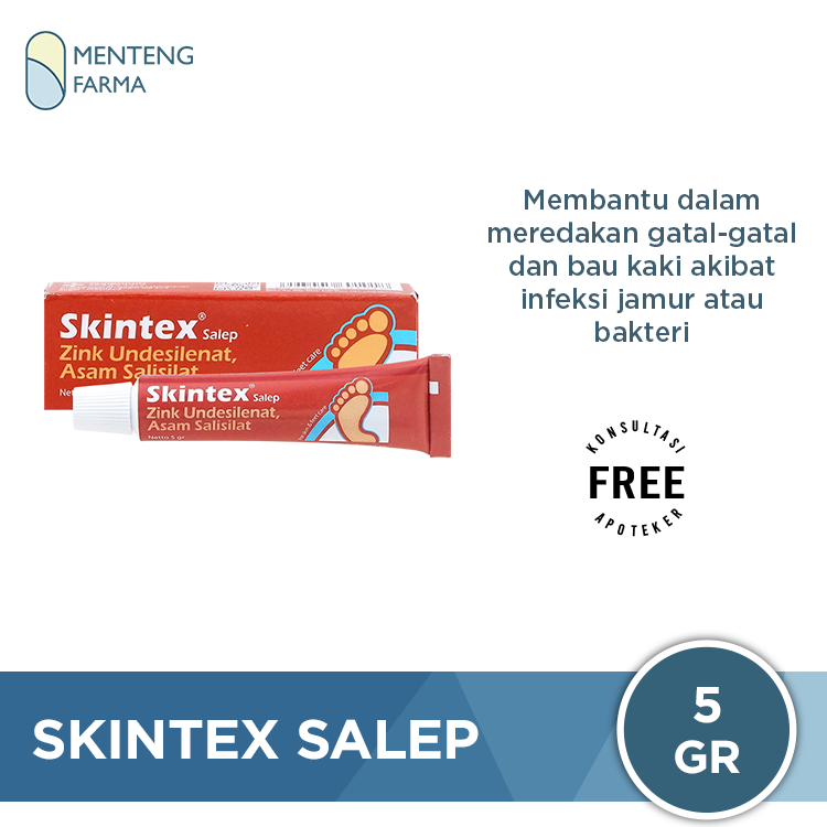 Skintex Salep 5 Gr - Meredakan Gatal, Kudis, Kurap dan Bau Kaki