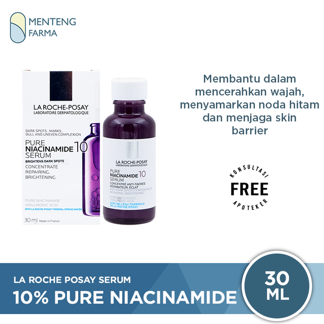 La Roche Posay 10% Pure Niacinamide Serum 30 mL - Serum Niacinamide Pencerah Kulit