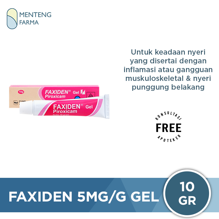 Faxiden 5 mg/g Gel 10 g - Obat Nyeri Otot