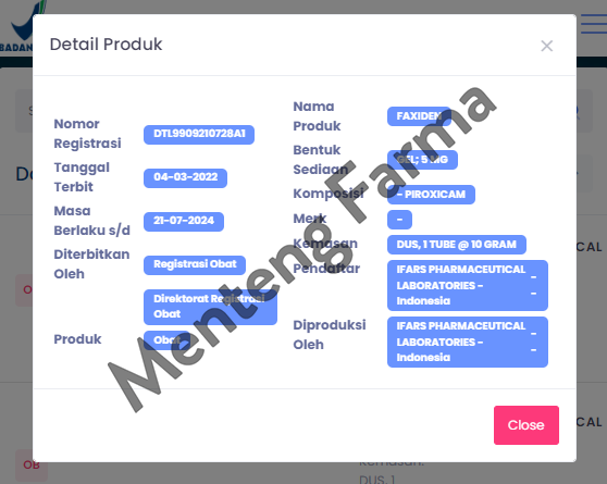 Faxiden 5 mg/g Gel 10 g - Obat Nyeri Otot