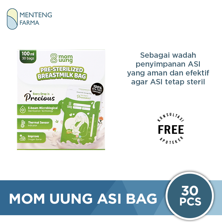 Mom Uung Asi Bag 100 mL 30 Pcs - Kantong Penyimpanan ASI