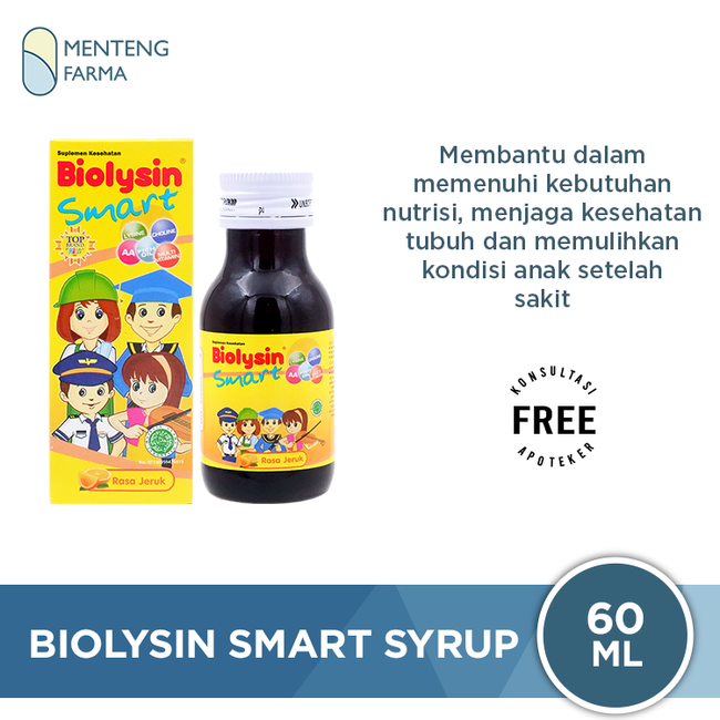 Biolysin Smart Syrup 60 mL - Sirup Multivitamin Anak