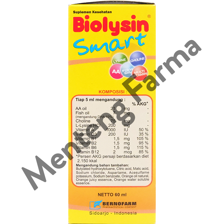 Biolysin Smart Syrup 60 mL - Sirup Multivitamin Anak