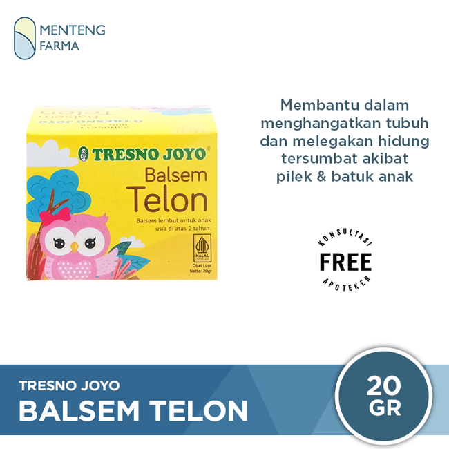 Balsem Telon Tresno Joyo 20 Gr - Melegakan Hidung Tersumbat Anak