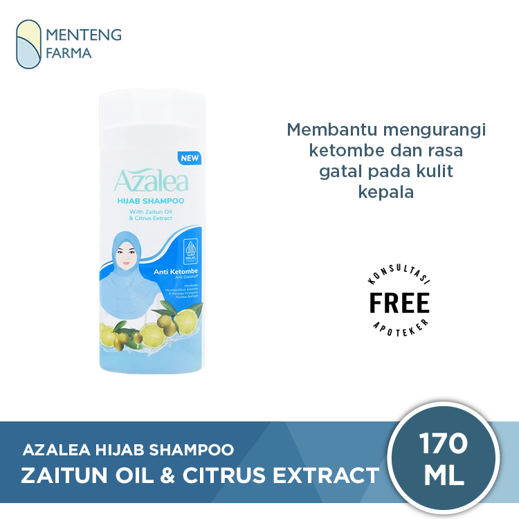 Azalea Hijab Shampoo With Zaitun Oil And Citrus Extract 170 ML - Perawatan Rambut Berketombe