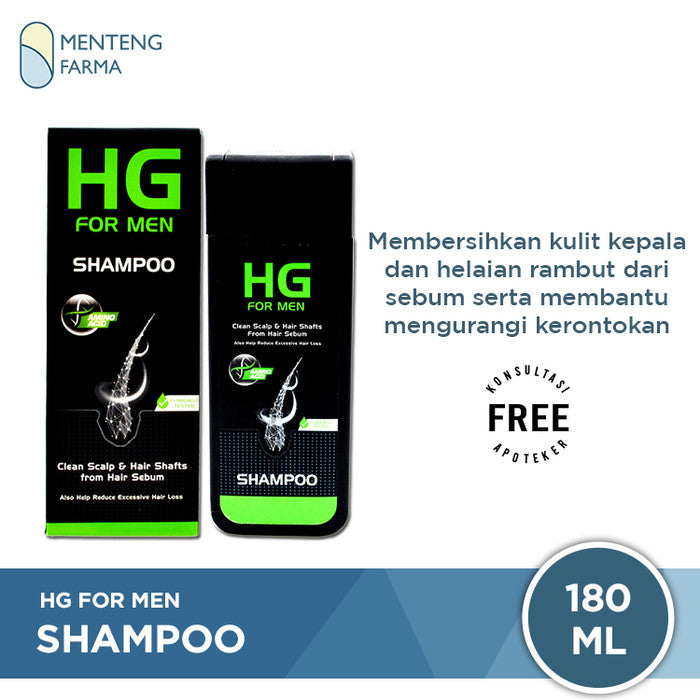 HG For Men Shampoo 180 ML - Perawatan Kulit Kepala, Menutrisi dan Mencegah Rambut Rontok