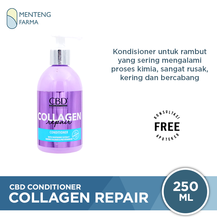 CBD Collagen Repair Conditioner 250 mL - Kondisioner Rambut Rusak, Kering dan Bercabang