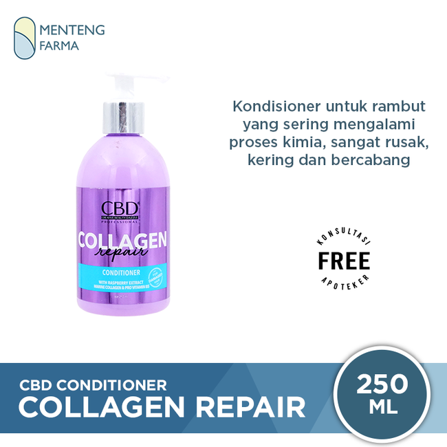 CBD Collagen Repair Conditioner 250 mL - Kondisioner Rambut Rusak, Kering dan Bercabang