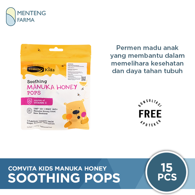 Comvita Kids Soothing Pops with UMF 10+ Manuka Honey - Permen Madu Anak