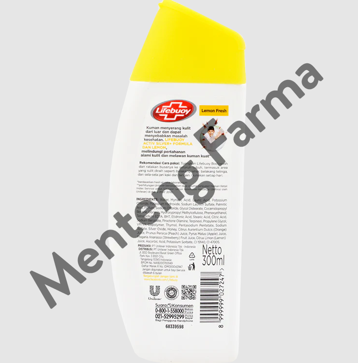 Lifebuoy Sabun Mandi Cair Lemon Fresh 300 ML - Sabun Antibakteri ActivSilver dan Lemon