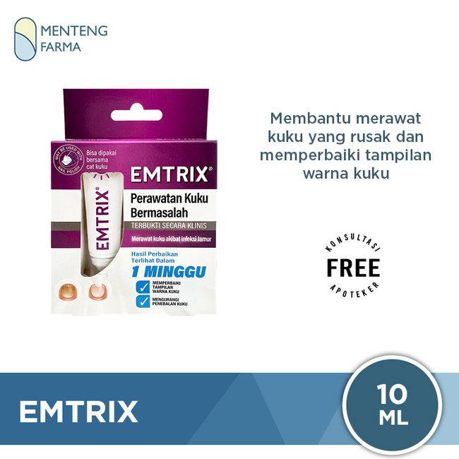 Emtrix 10 mL - Obat Perawatan Kuku Rusak dan Infeksi Jamur