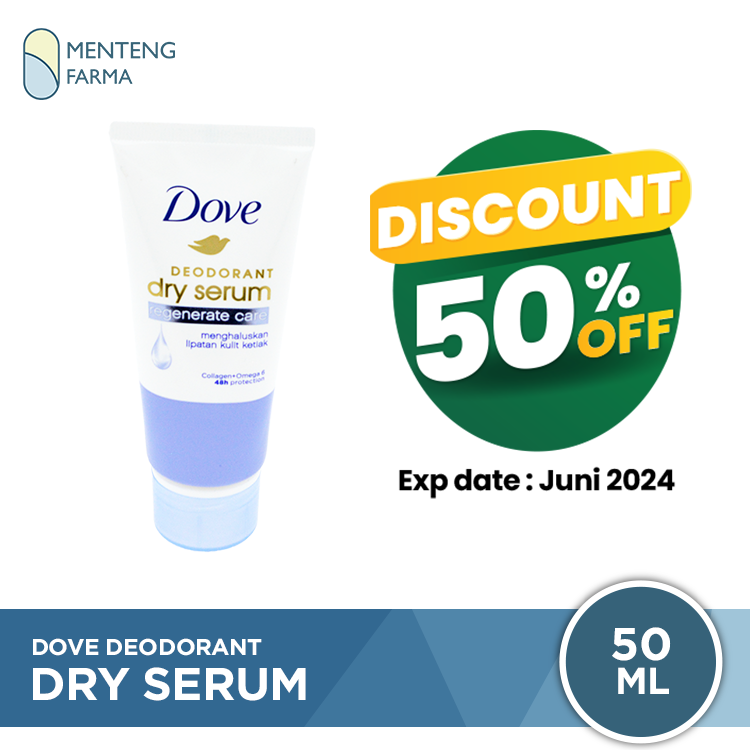 PROMO CUCI GUDANG Dove Deodorant Dry Serum Regenerate Care Collagen + Omega 6 50 ML