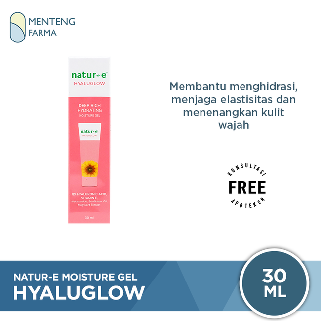 Natur-E Hyaluglow Moisturizer Gel 30 mL - Menghidrasi dan Menenangkan Kulit