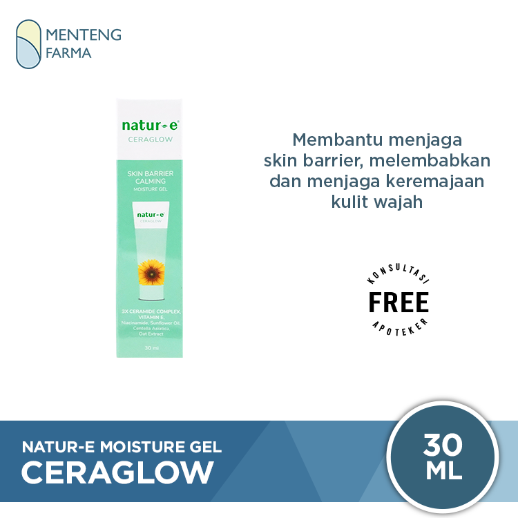 Natur-E Ceraglow Moisturizer Gel 30 mL - Menjaga Skin Barrier Wajah