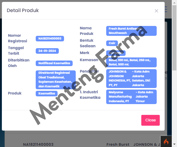 Listerine Fresh Burst Mouthwash 250 mL - Melawan Kuman Penyebab Bau Mulut & Plak