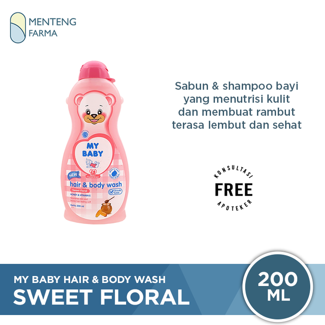 My Baby Hair & Body Wash Sweet Floral 200 mL - Shampoo dan Sabun Bayi