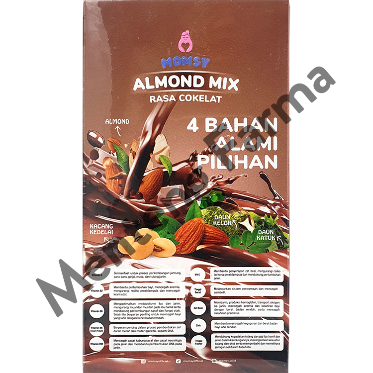Momsy Almond Mix Cokelat 6 Sachet - Susu Pelancar ASI