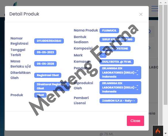 Fluimucil Dry Sirup 75 mL - Obat Batuk Pengencer Dahak