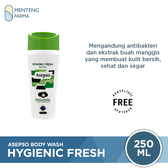 Asepso Body Wash Hygiene Fresh 250 ML - Sabun Cair Antibacterial