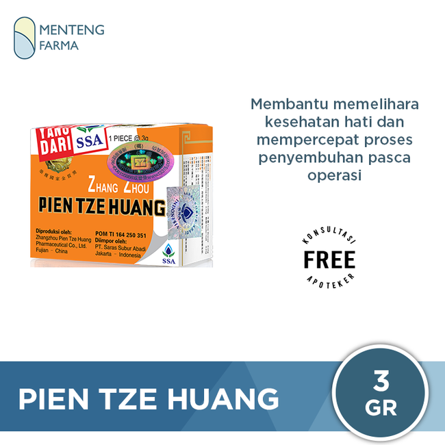 Pien Tze Huang (Dus Kecil isi 1 Butir) - Obat Hepatitis Akut/Kronis, Tifus, Peradangan, Infeksi Virus dan Bakteri, Luka Operasi