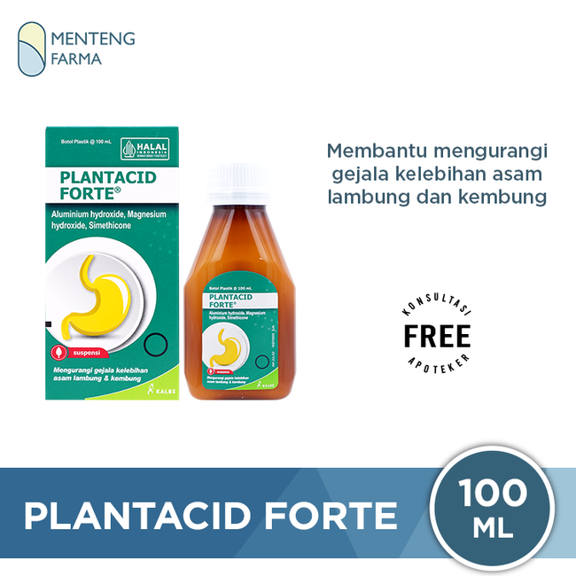 Plantacid Forte Sirup 100 mL - Obat Asam Lambung, Maag, Tukak Usus