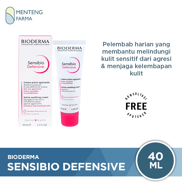 Bioderma Sensibio Defensive 40 ml - Pelembab Kulit Sensitif