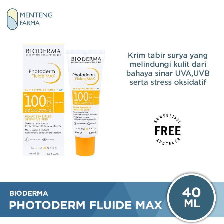 Bioderma Photoderm Fluide Max SPF 100 40 ml - Melindungi dari Bahaya Sinar UV