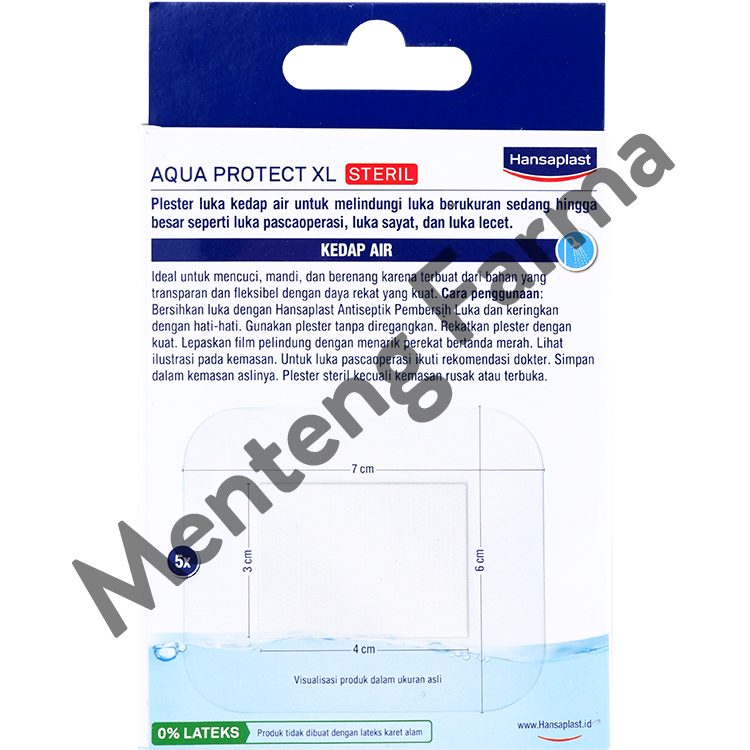 Hansaplast Aqua Protect XL 6 x 7 cm 5 Lembar - Plester Kedap Air