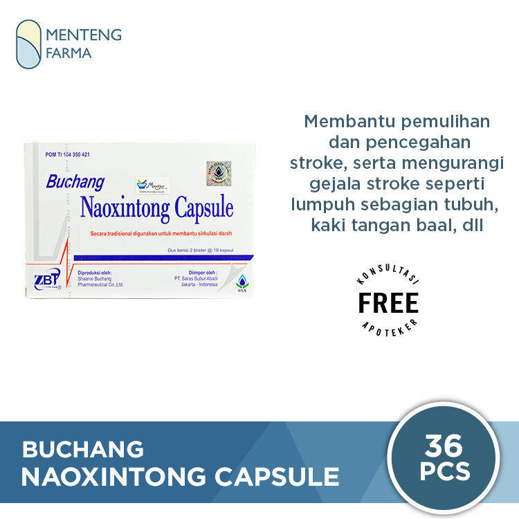 Buchang Naoxintong - Obat Kesehatan Jantung Lemah, Stroke, Hipertensi