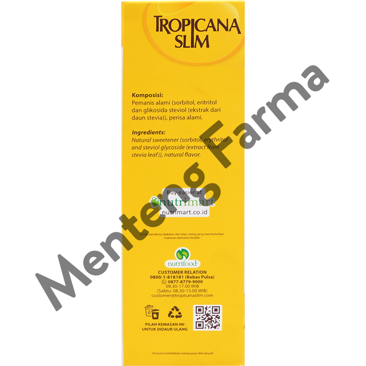 Tropicana Slim Stevia Natural Sweetener 50 Sachet - Pemanis Alami Stevia