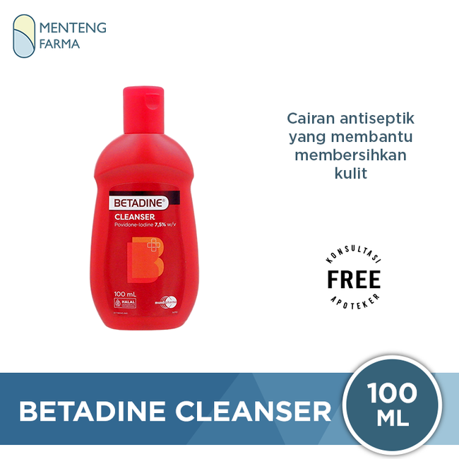 Betadine Cleanser 100 mL - Sabun Mandi Cair Antiseptik