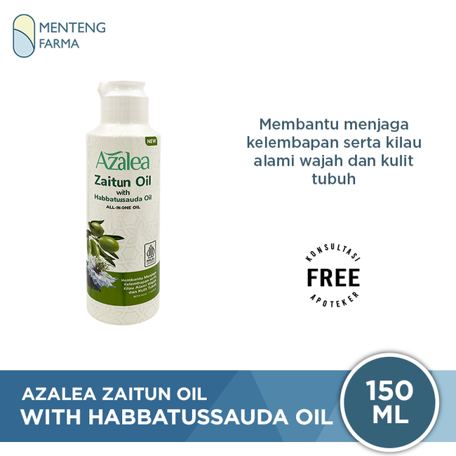 Azalea Zaitun Oil with Habbatussauda Oil 150 ML - Minyak Untuk Pijat dan Lulur