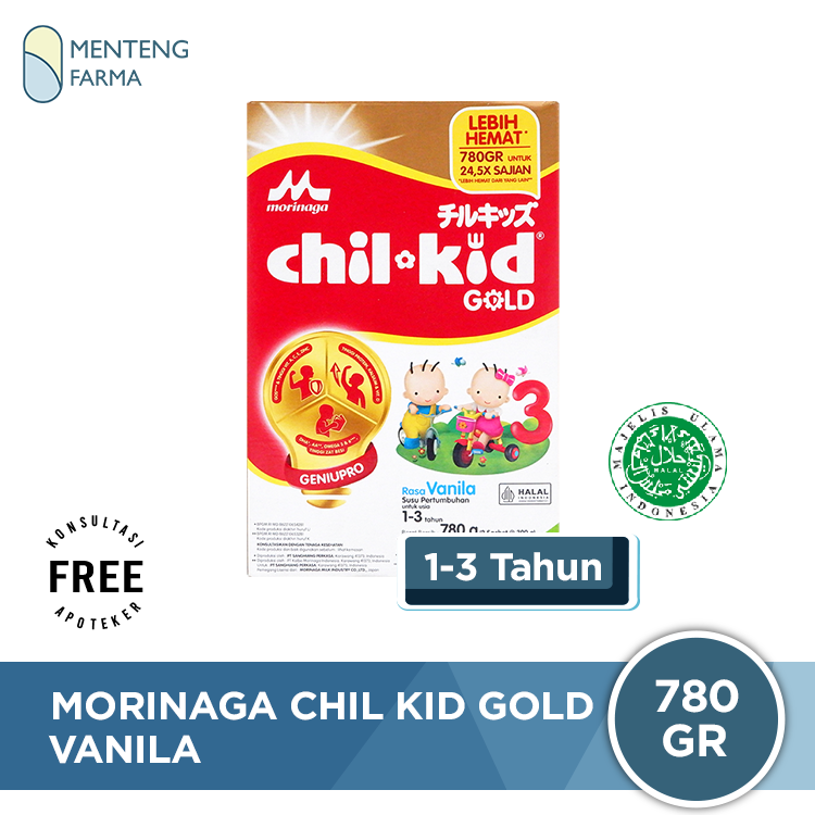 Morinaga Chil Kid Gold Vanila 780 Gr - Susu Pertumbuhan Anak 1-3 Tahun