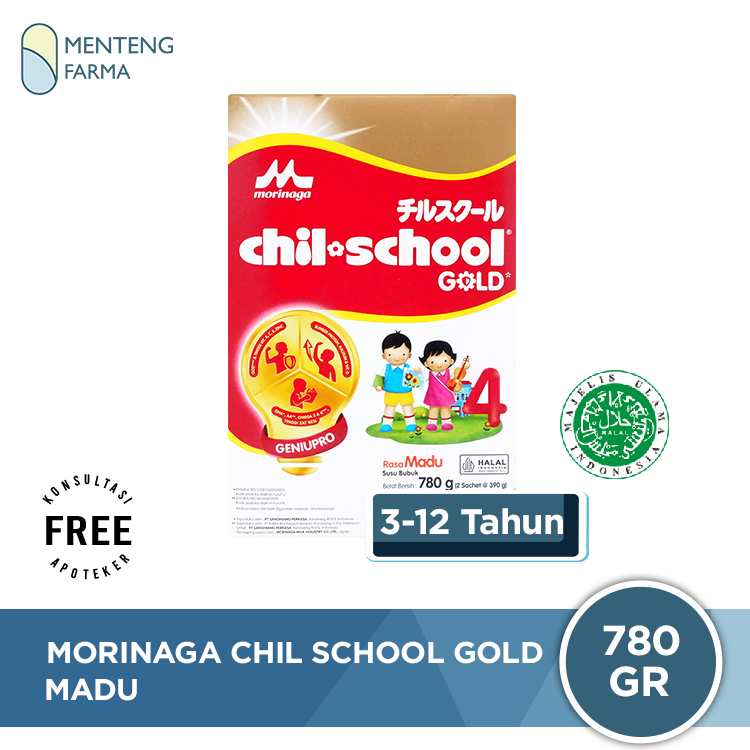 Morinaga Chil School Gold Madu 780 Gr - Susu Pertumbuhan Anak 3-12 Tahun