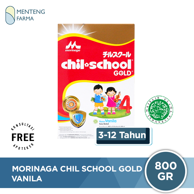 Morinaga Chil School Gold Vanila 800 Gr - Susu Pertumbuhan Anak 3-12 Tahun