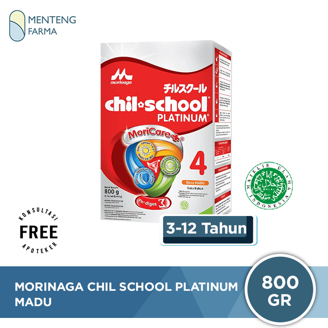 Morinaga Chil School Platinum Madu 800 Gr - Susu Pertumbuhan Anak 3-12 Tahun