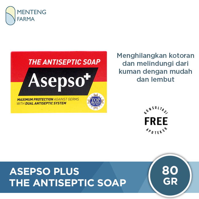 Asepso Plus 80 Gram - Sabun Batang Antiseptik