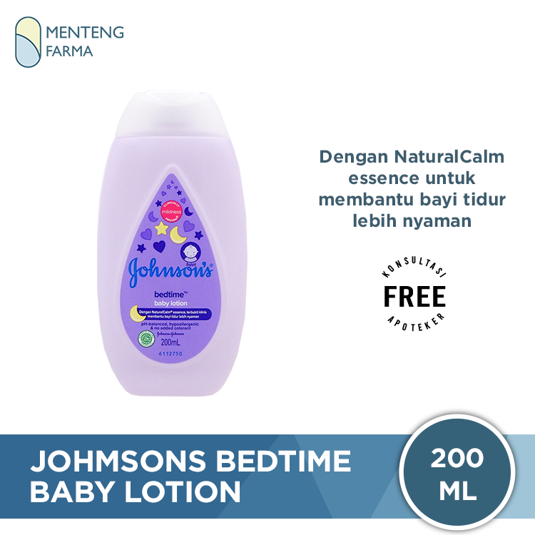 Johnson's Bedtime Baby Lotion 200 mL - Melembabkan dan Menenangkan Bayi Sebelum Tidur