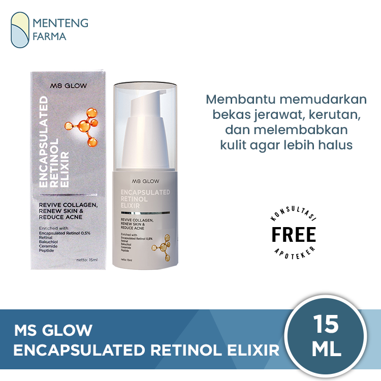 Ms Glow Encapsulated Retinol Elixir 15 mL - Menyamarkan Kerutan dan Bekas Jerawat