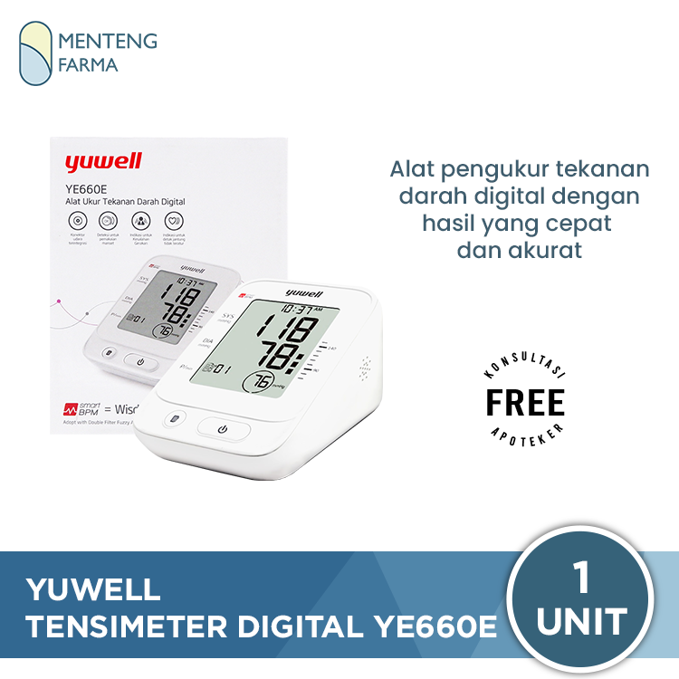 Yuwell Tensimeter Digital YE660E - Pengukur Tekanan Darah