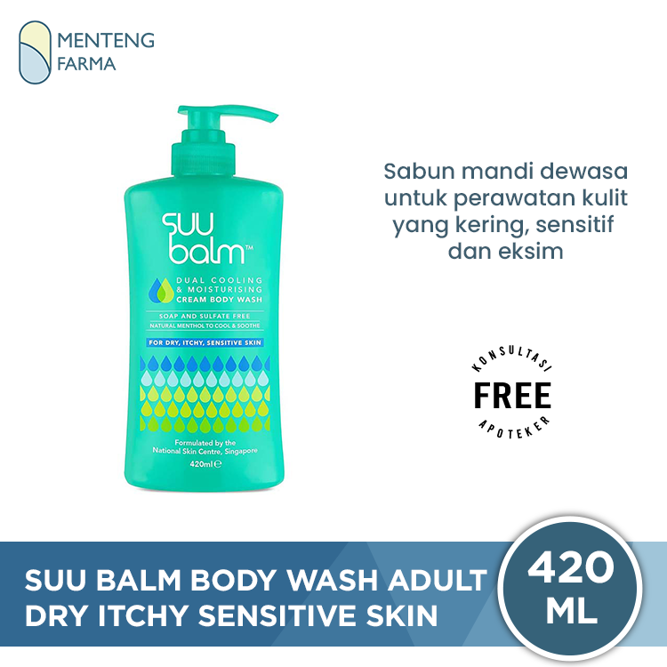 Suu Balm Body Wash Adult Dry Itchy Sensitive Skin 420 mL - Sabun Kulit Kering dan Sensitif