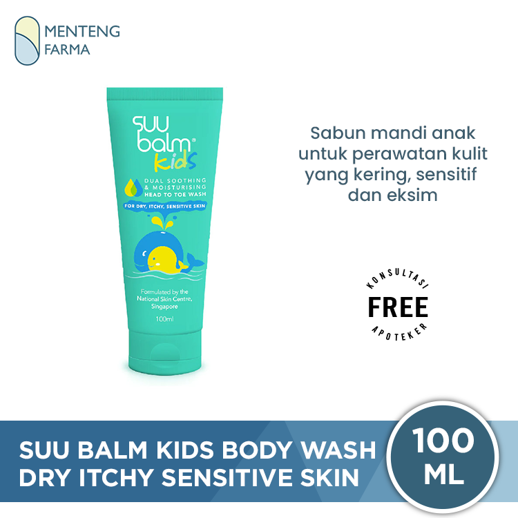 Suu Balm Kids Body Wash Dry Itchy Sensitive Skin 100 mL - Sabun Kulit Kering dan Sensitif